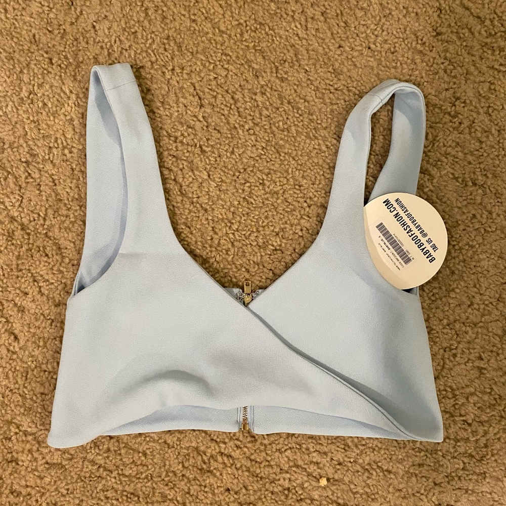 Babyboo Fashion light blue crop top